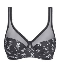 SOUTIEN-GORGE DIM GENEROUS 100C GRIS FLEURS URBAN BLOOM ARMATURES NEUF ETIQUETTE