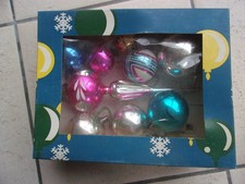 décoration de NOËL ancienne boules + cimier en verre pour sapin