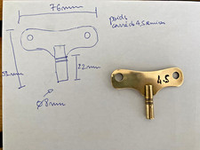 ANCIENNE CLÉ  D'HORLOGE COMTOISE  19 ème  OROLOGIO UHR RELOJ CLOCK