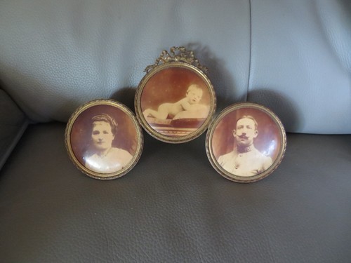 Ancien cadre photo rond - photo,