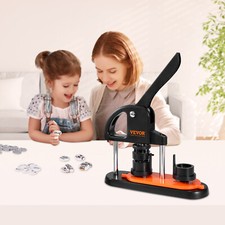 VEVOR Machine à Badges Presse à Badge à Épingles 25 mm avec 500 Kits de Boutons