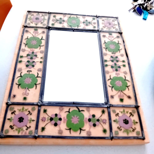 Miroir vintage cadre verre - miroir,