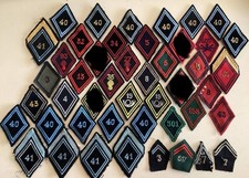 Losange de bras Mle 45 Lot Collection Divers Train Legion Opex. Insigne Patch