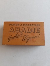 Boite en bois pour jeu de cartes, PAPIER A CIGARETTES ABADIE (pub,fumeur, tabac)