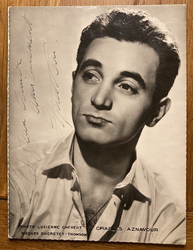 Charles aznavour autographe - aznavour,