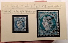 Timbre France Cérès 25c bleu