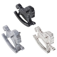  3 Pcs Cheval Bascule Bois