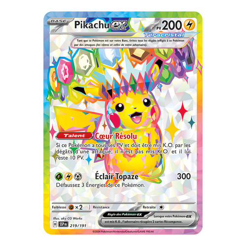 Pikachu 219 191 - ex, 🇫🇷
