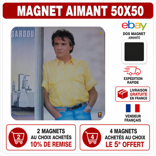 Magnet michel sardou 5x5 - michel,