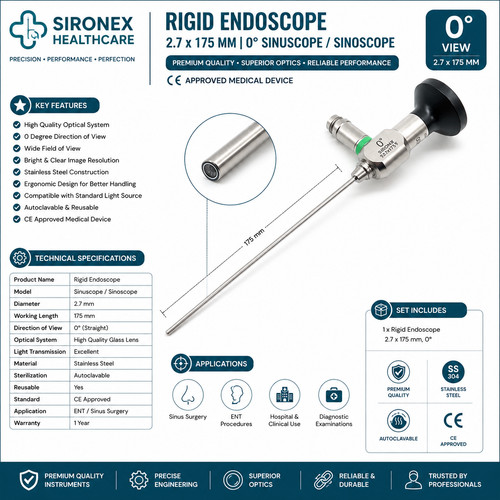 Endoscope rigide 175 mm - rigide, x