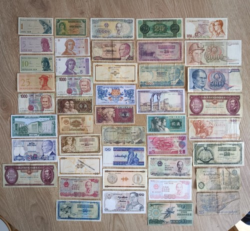 Lot billets monde - billets,