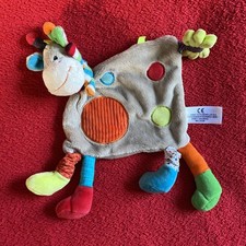 ??Doudou Vache Zoé Multicolore Éveil 4 Pattes Étiquettes SIMBA KIABI NEUF