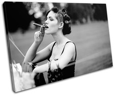 Woman Cigar B & W Vintage