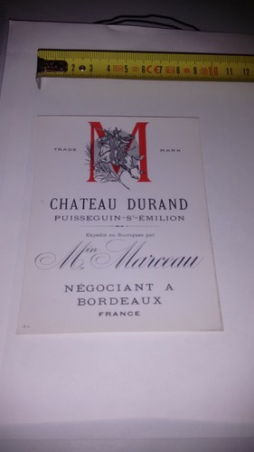 Etiquette vin château durand - vin,