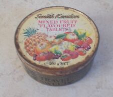 Vintage candy tin box Mixed Fruit Flavou Tablets Smith Kendon UK England antique