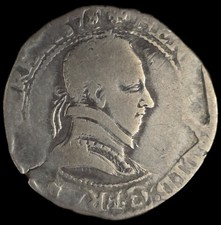 1/2 Franc 1578 X Amiens Henri III Rare R4