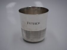 CHRISTOFLE TIMBALE EN ARGENT MASSIF POINCON MINERVE PRENOM PATRICK