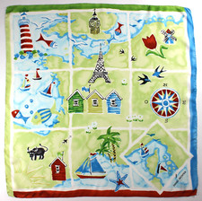 Magnifique foulard vintage "