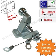 Chape d'attelage Rotule mixte boule anneau boulonné ou à rotule 3500kg + boulons