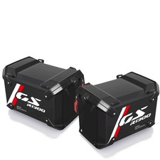 2 Adhésifs Valises Latéral Moto BMW R 1300 GS Adventure Blanc Et Rouge VA A3 22