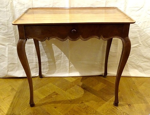 Table cabaret louis - xv, acajou