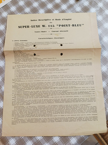1935 ancienne notice - , mode