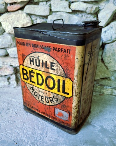 Ancien bidon huile bedoil - bidon, d'huile