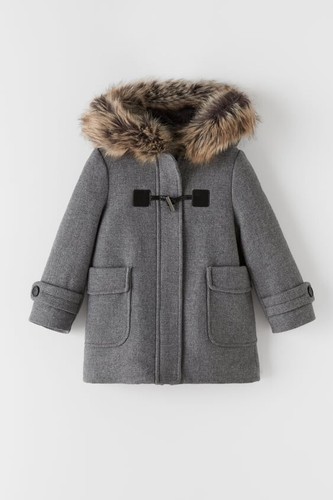 Zara kids girl duffle coat - zara,