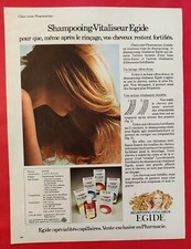 Publicité de presse:  Shampooing Vitaliseur EGIDE & Les crèmes PIKENZ  1974