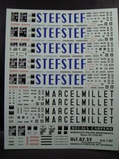DECALS TRAIN 1/87 MARQUAGES WAGONS RÉFRIGÉRANTS EPOQUE III 1945-65– CARPENA 8753