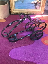 porte bouteille ancien, Art deco, en fer forgé 