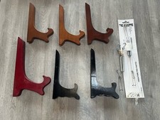 LOT DE MURAL PORTES ACCROCHES ASSIETTES + SUPPORTS BOIS