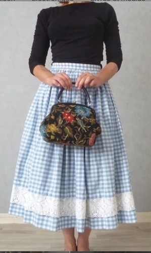 Vintage 1950 tapestry bag sac - vintage,