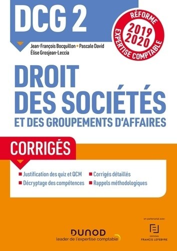Dcg droit des sociétés - des,