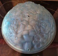 VASQUE SUSPENSION ART DÉCO BLEU SIGNÉE DEGUÉ