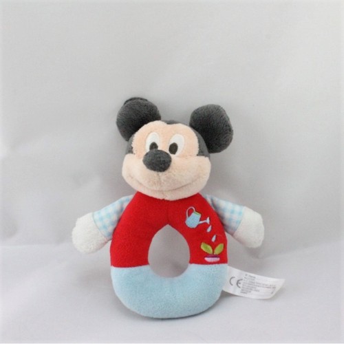 Doudou hochet mickey - mickey, rouge