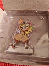 ARCHIVES TINTIN HERGÉ MOULINSART  FIGURINE EN PLOMB TINTIN  EN BOITE