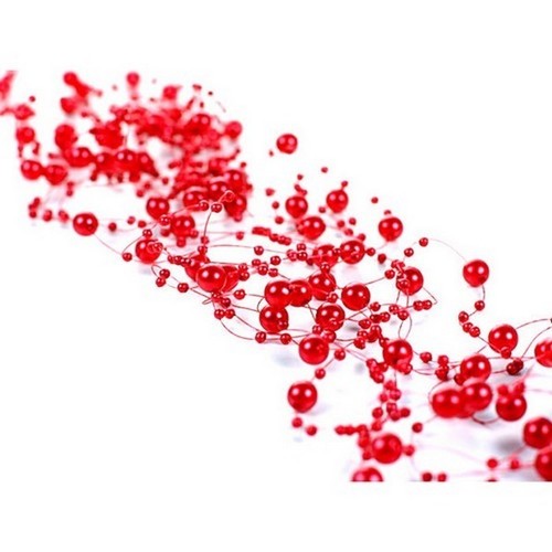 Guirlande perles rouge x - guirlande, de