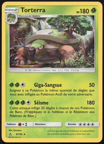 Carte pokémon torterra 156 - carte,