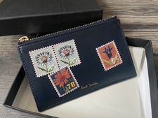 Paul Smith Cuir Fermeture Éclair Porte-Monnaie & Porte-Cartes au Verso Bnib