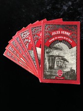 ¤ JULES VERNE - lot 7 livres - série rouge - édition Livre de Poche - L2