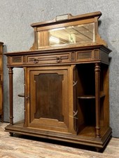 Buffet style Louis XVI en chêne et acajou orné d'une plaque aux amours vers 1850