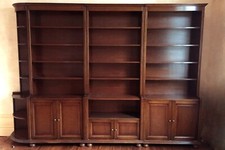 Bibliothèque en acajou Style Empire - L 320 cm - H 225 cm - P 45 cm