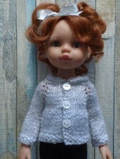 Gilet blanc argent poupée 32-33 cm Paola Reina Chérie de Corolle, Little Darling