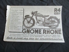 TB BROCHURE  publicitaire GNOME RHONE MOTO R4 125cm3 vers 1950  papier cristal
