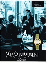 PUBLICITE ADVERTISING  1981  YVES SAINT LAURENT collection montre