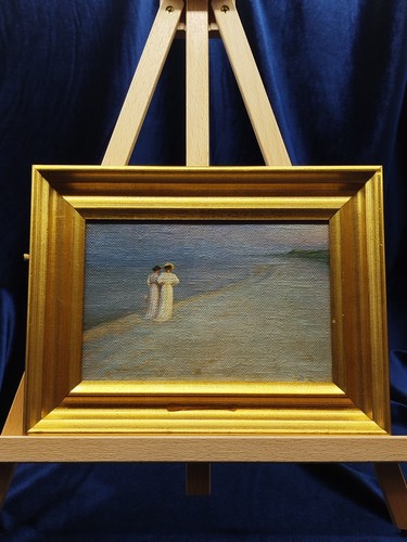 Tableau ancien soirée été - tableau,
