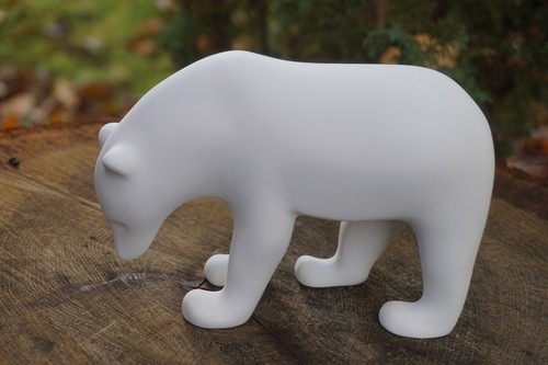 Pom16 ours brun blanc - blanc, pompon