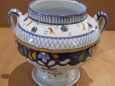 Vase Pot R.TION Vieux Rouen Fait Main Signer IR 108