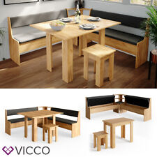 Ensemble table et bancs en angle Vicco Roman, banc de cuisine, banc en angle